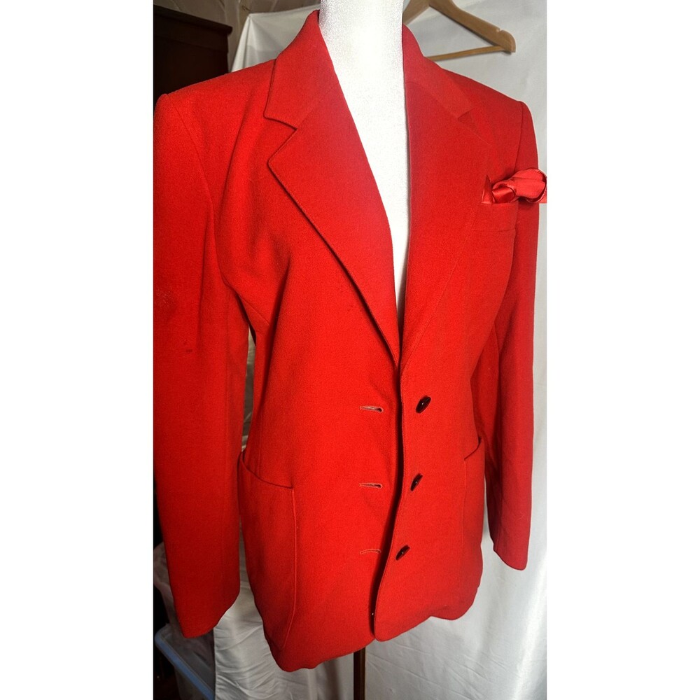 Escada Red Wool Blazer Sz. 36